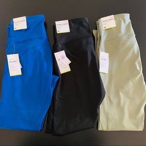 Old Navy Elevate Leggings High Rise Workout Mesh Size Medium Black Blue Green